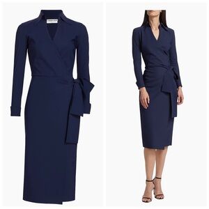 Chiara Boni La Petite Robe Kamala Matte Jersey Wrap Dress Size 8